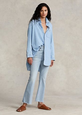 AZURE Women’s Ralph Lauren Sharona Crop Flare Jeans