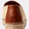 Beige Men’s Ralph Lauren Embroidered Canvas Loafers