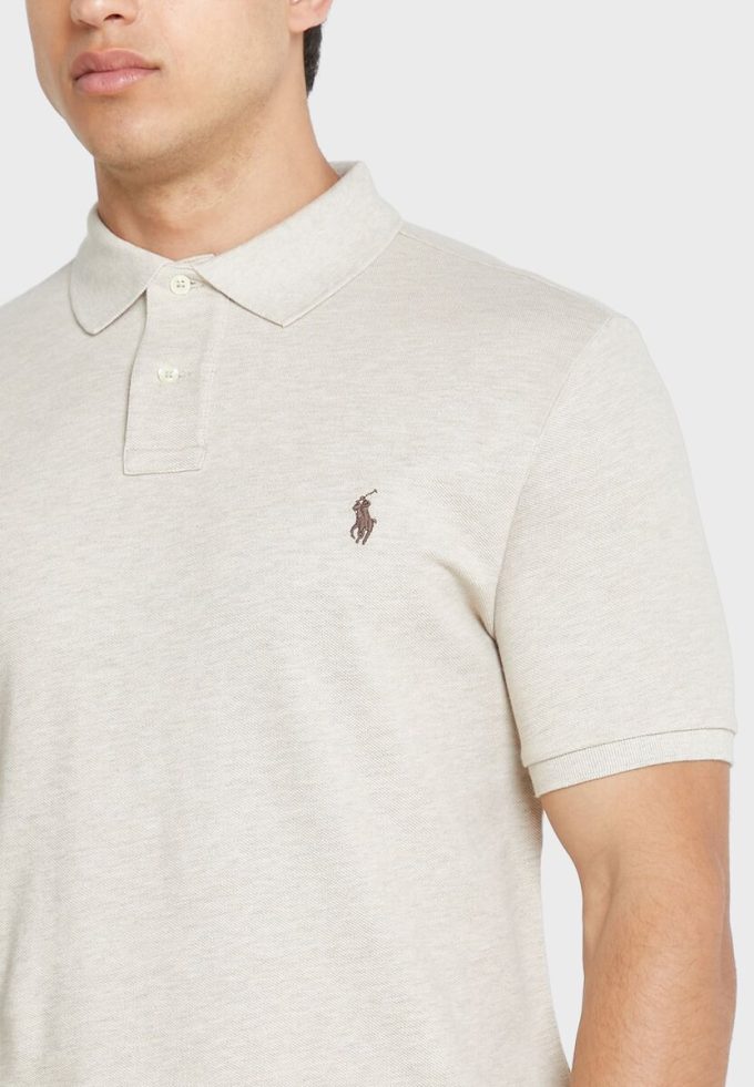 Beige Men’s Ralph Lauren Essential Polo Shirts