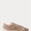 Beige Men’s Ralph Lauren Heritage Court II Suede Sneakers