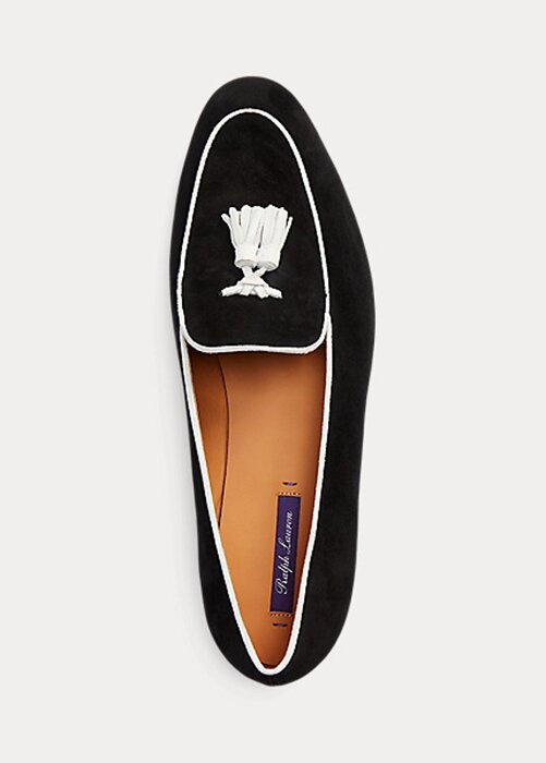 Beige / White Women’s Ralph Lauren Laurel Tassel Goat-Suede Loafers Beige / White Women’s Ralph Lauren Laurel Tassel Goat-Suede Loafers