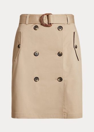 Beige Women’s Ralph Lauren Belted Micro-Sanded Twill Skirts