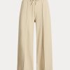 Beige Women’s Ralph Lauren Cropped Fleece Wide-Leg Pants Beige Women’s Ralph Lauren Cropped Fleece Wide-Leg Pants