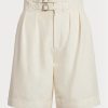 Beige Women’s Ralph Lauren Francine Silk Shantung  Shorts