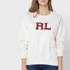 Beige Women’s Ralph Lauren Graphic Knitted Sweatshirts Beige Women’s Ralph Lauren Graphic Knitted Sweatshirts
