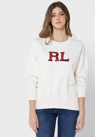 Beige Women’s Ralph Lauren Graphic Knitted Sweatshirts