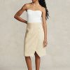 Beige Women’s Ralph Lauren Linen Wrap Skirts