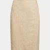 Beige Women’s Ralph Lauren Linen Wrap Skirts