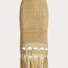 Beige Women’s Ralph Lauren Pointelle-knit Macrame Fringe Skirts Beige Women’s Ralph Lauren Pointelle-knit Macrame Fringe Skirts