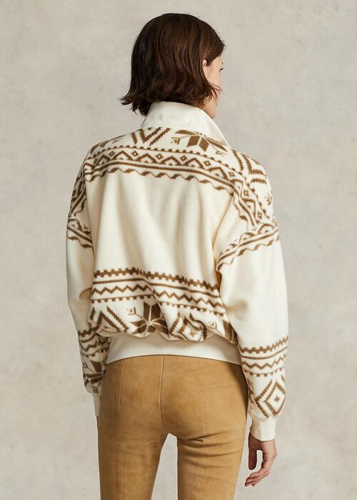 Beige Women’s Ralph Lauren Tonal Fair Isle-motif Fleece Pullover Sweatshirts Beige Women’s Ralph Lauren Tonal Fair Isle-motif Fleece Pullover Sweatshirts