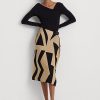 Black / Brown Women’s Ralph Lauren Geo-Print Cotton-Blend Pencil Skirts Black / Brown Women’s Ralph Lauren Geo-Print Cotton-Blend Pencil Skirts