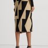 Black / Brown Women’s Ralph Lauren Geo-Print Cotton-Blend Pencil Skirts Black / Brown Women’s Ralph Lauren Geo-Print Cotton-Blend Pencil Skirts