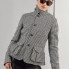 Black / Cream Women’s Ralph Lauren Cartwright Houndstooth Wool-Blend Jackets