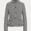 Black / Cream Women’s Ralph Lauren Cartwright Houndstooth Wool-Blend Jackets