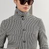 Black / Cream Women’s Ralph Lauren Cartwright Houndstooth Wool-Blend Jackets
