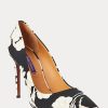 Black / Cream Women’s Ralph Lauren Celia Floral-Print Heels Black / Cream Women’s Ralph Lauren Celia Floral-Print Heels