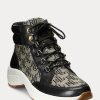 Black / Grey Women’s Ralph Lauren Rylee Monogram Jacquard High-Top Sneakers
