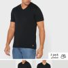 Black Men’s Ralph Lauren 2 Pack Essential V- Neck T Shirts