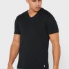 Black Men’s Ralph Lauren 2 Pack Essential V- Neck T Shirts