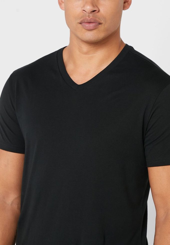 Black Men’s Ralph Lauren 2 Pack Essential V- Neck T Shirts