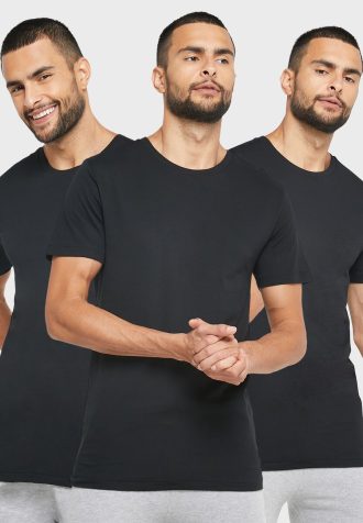 Black Men’s Ralph Lauren 3 Pack Assorted Crew Neck T Shirts