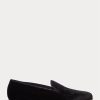 Black Men’s Ralph Lauren Alonzo Embroidered Velvet Dress Shoes