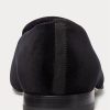 Black Men’s Ralph Lauren Alonzo Embroidered Velvet Dress Shoes