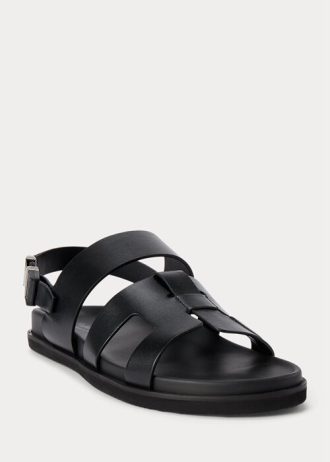 Black Men’s Ralph Lauren Biorn Calfskin Sandals
