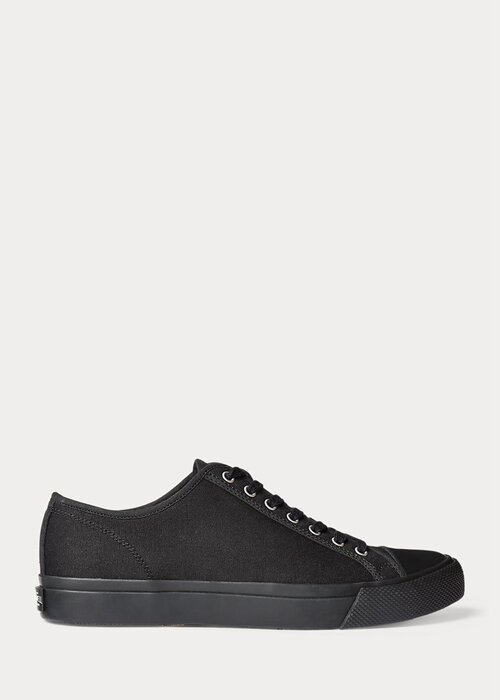 Black Men’s Ralph Lauren Canvas Sneakers Black Men’s Ralph Lauren Canvas Sneakers