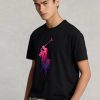 Black Men’s Ralph Lauren Classic Fit Big Pony Jersey T Shirts
