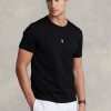 Black Men’s Ralph Lauren Custom Slim Fit Crewneck  T Shirts