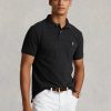 Black Men’s Ralph Lauren Custom Slim Fit Mesh Polo Shirts Black Men’s Ralph Lauren Custom Slim Fit Mesh Polo Shirts