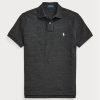 Black Men’s Ralph Lauren Custom Slim Fit Mesh Polo Shirts Black Men’s Ralph Lauren Custom Slim Fit Mesh Polo Shirts