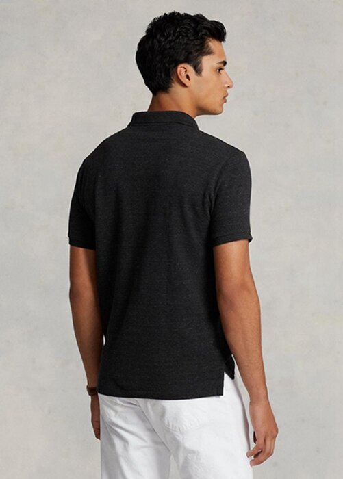 Black Men’s Ralph Lauren Custom Slim Fit Mesh Polo Shirts Black Men’s Ralph Lauren Custom Slim Fit Mesh Polo Shirts