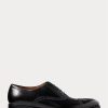 Black Men’s Ralph Lauren Denver Cap-Toe Dress Shoes