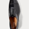 Black Men’s Ralph Lauren Denver Cap-Toe Dress Shoes