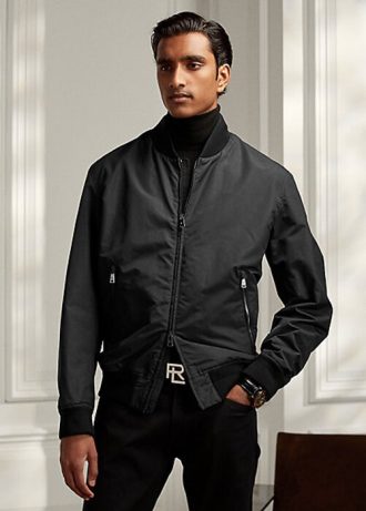 Black Men’s Ralph Lauren Drayton Cotton-Blend Bomber Jackets