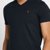 Black Men’s Ralph Lauren Essential V-Neck T Shirts