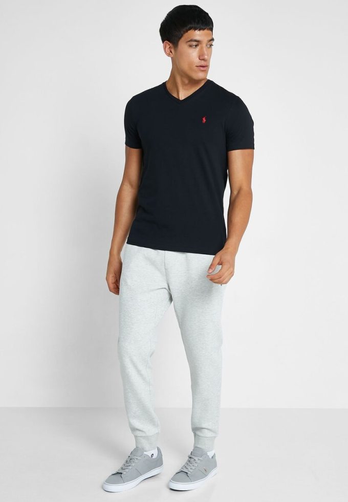Black Men’s Ralph Lauren Essential V-Neck T Shirts