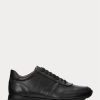 Black Men’s Ralph Lauren Ethan Calfskin Sneakers