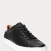 Black Men’s Ralph Lauren Jermain Leather Sneakers Black Men’s Ralph Lauren Jermain Leather Sneakers
