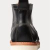 Black Men’s Ralph Lauren Leather Lace-Up Boots