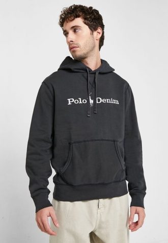 Black Men’s Ralph Lauren Logo Hoodie
