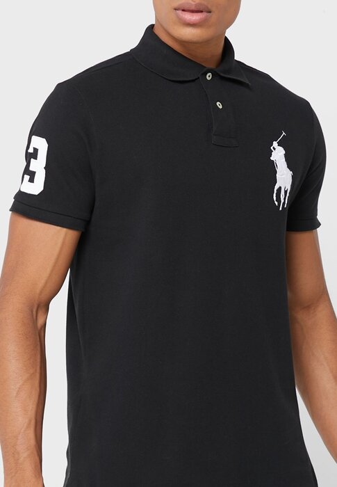 Black Men’s Ralph Lauren Logo Polo Shirts Black Men’s Ralph Lauren Logo Polo Shirts