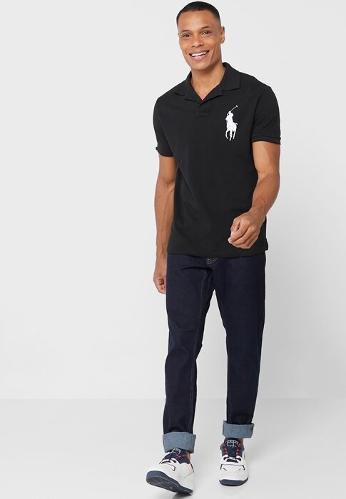 Black Men’s Ralph Lauren Logo Polo Shirts Black Men’s Ralph Lauren Logo Polo Shirts