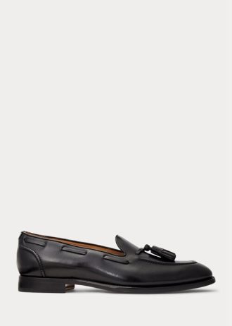 Black Men’s Ralph Lauren Luther Tassel Calfskin Loafers