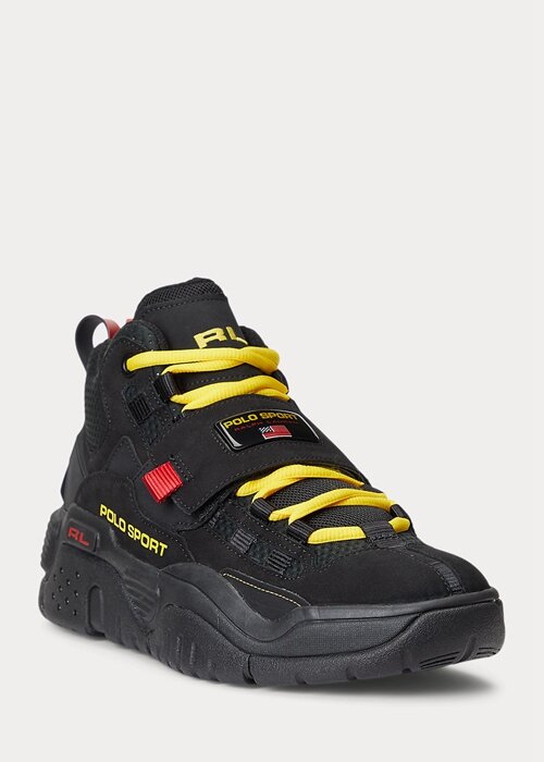 Black Men’s Ralph Lauren PS100 High-Top Sneakers Black Men’s Ralph Lauren PS100 High-Top Sneakers