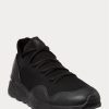 Black Men’s Ralph Lauren Trackster 200II Knit Sneakers