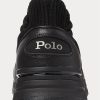 Black Men’s Ralph Lauren Trackster 200II Knit Sneakers
