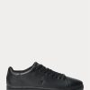Black Men’s Ralph Lauren Wilton Leather Sneakers